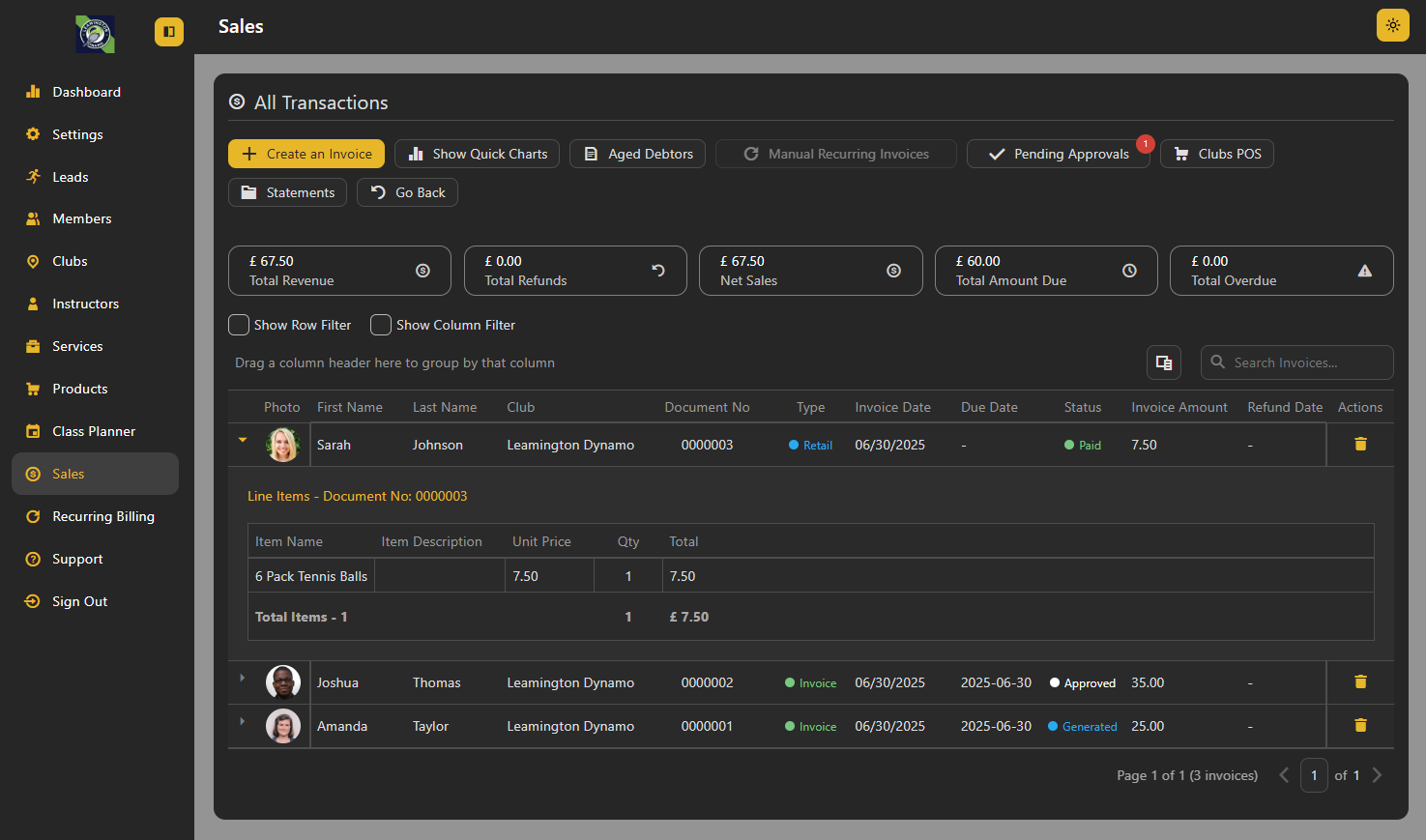 Invoicing Dashboard