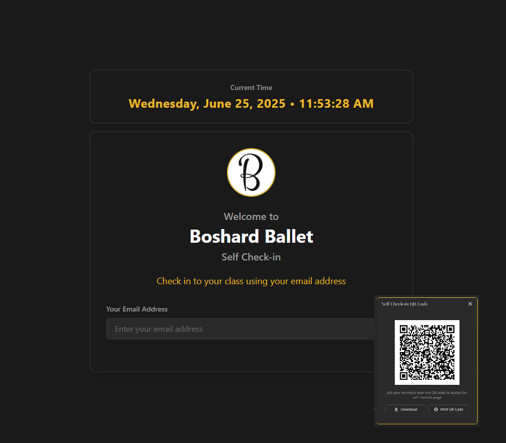 Self Check-In Dashboard